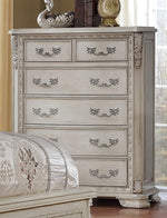 Angie Antique White Wood Chest