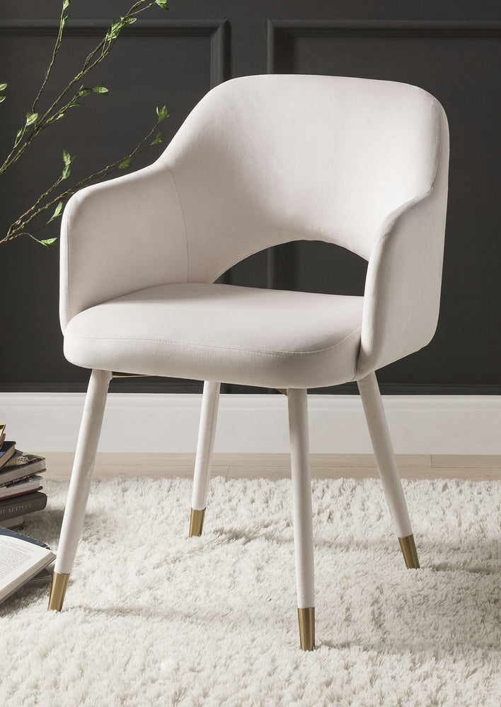 Applewood Cream Velvet Arm Chair