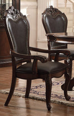 Arline 2 Brown PU Leather/Wood Arm Chairs