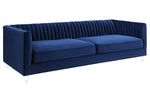 Aviator Navy Velvet 2-Seat Sofa (Oversized)