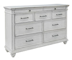 Kanwyn Whitewash Wood 9-Drawer Dresser