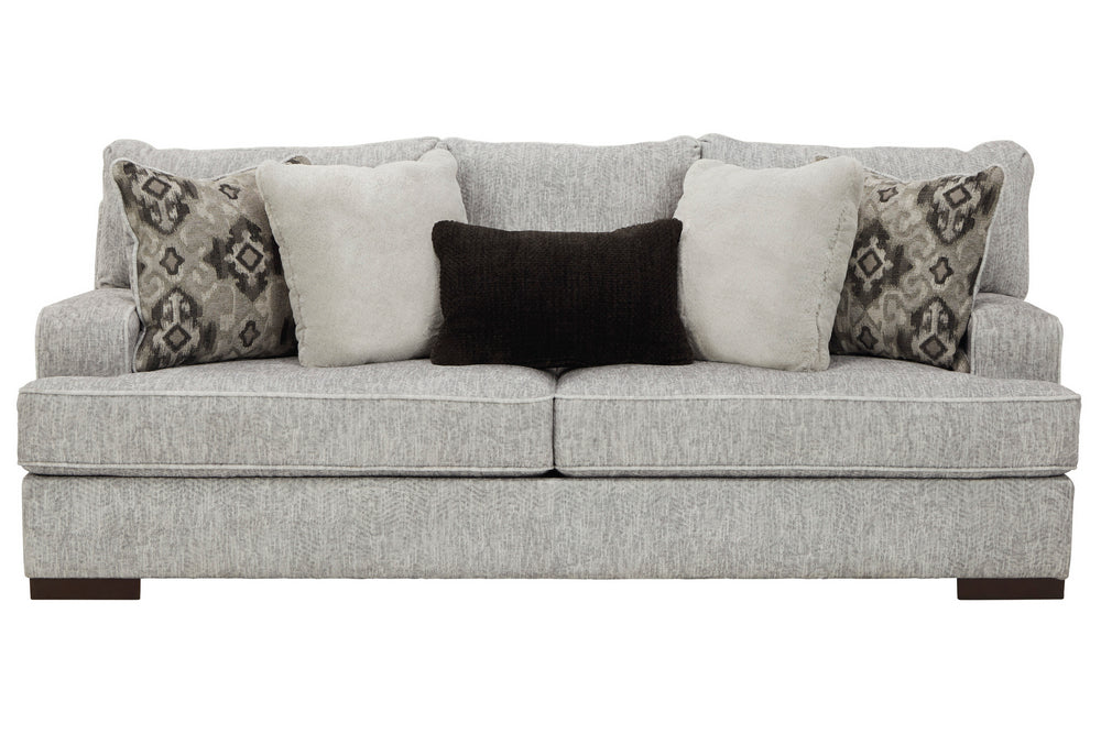 Mercado Pewter Fabric 2-Seat Sofa (Oversized)