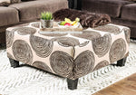 Bonaventura Brown Pattern Microfiber Ottoman