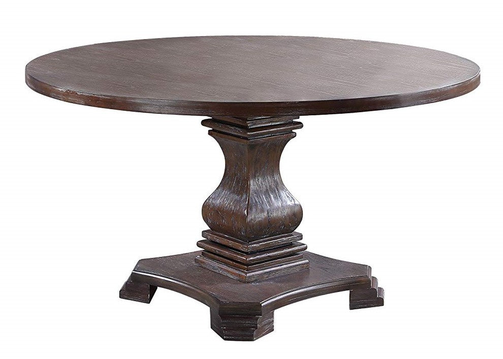 Brittani Brown Wood Round Dining Table