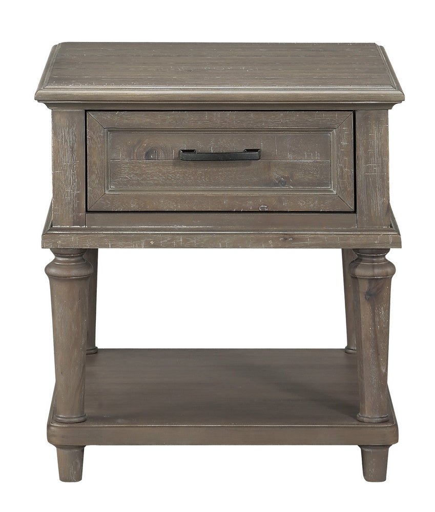 Cardano Driftwood Light Brown Wood End Table