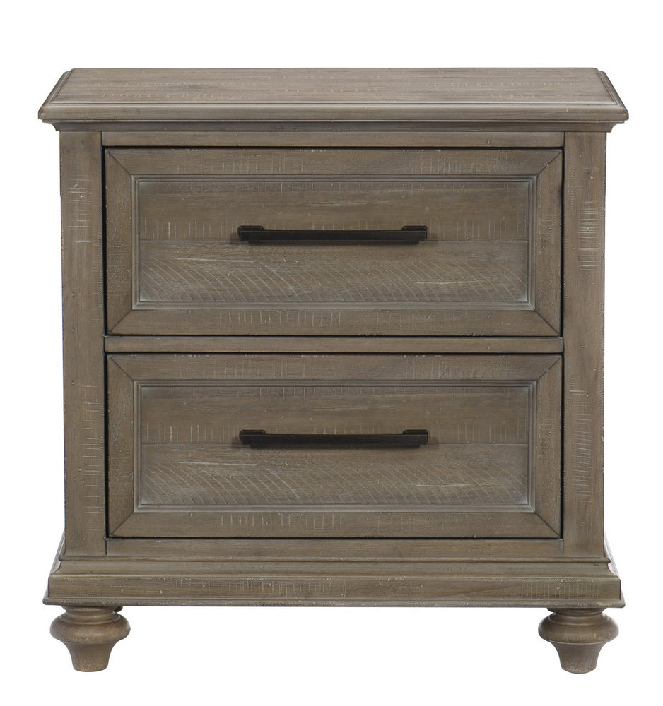 Cardano Driftwood Light Brown Wood Nightstand