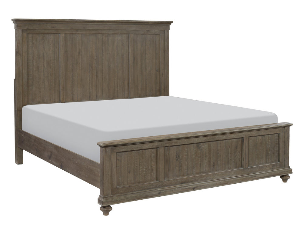 Cardano Driftwood Light Brown Wood Queen Bed