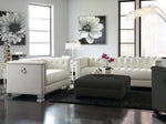 Chaviano 2-Pc Pearl White Leatherette Sofa Set