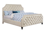 Claudine Beige Fabric Full Bed