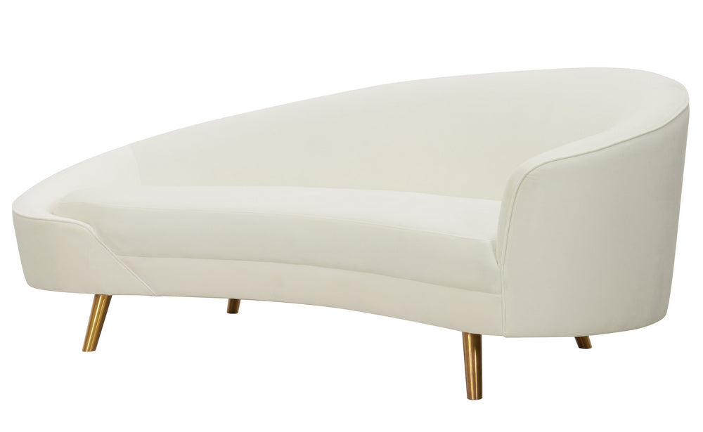 Cleopatra Cream Velvet Sofa (Oversized)