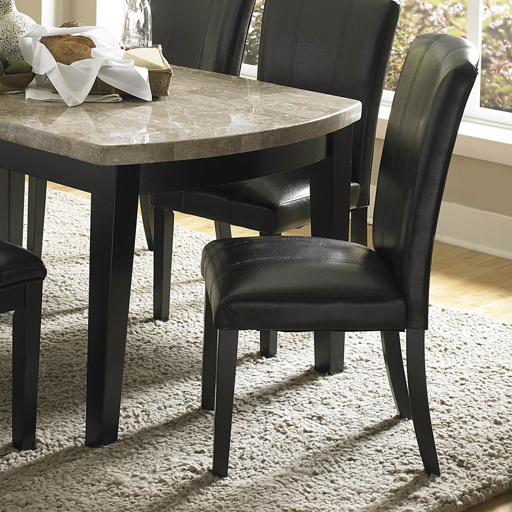 Cristo 2 Dark Brown Bi-Cast Vinyl/Wood Side Chairs