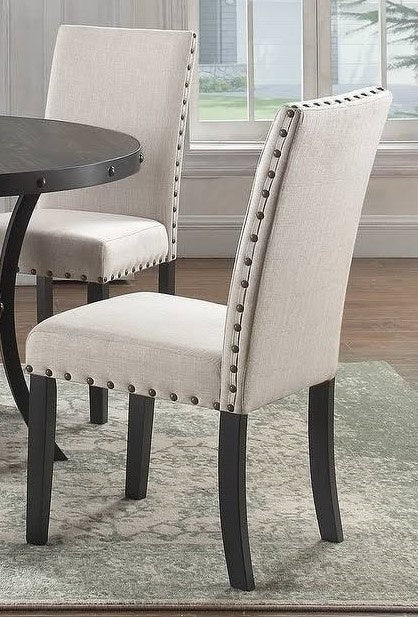 Darlington 2 Beige Fabric/Wood Side Chairs