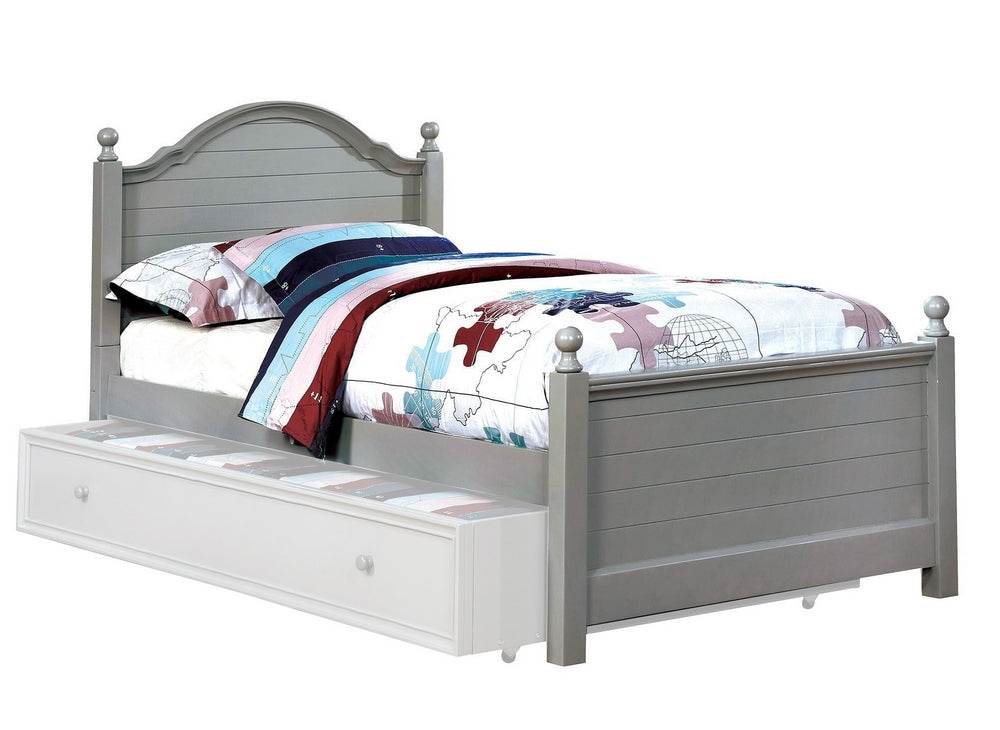 Diane Gray Solid Wood Twin Bed