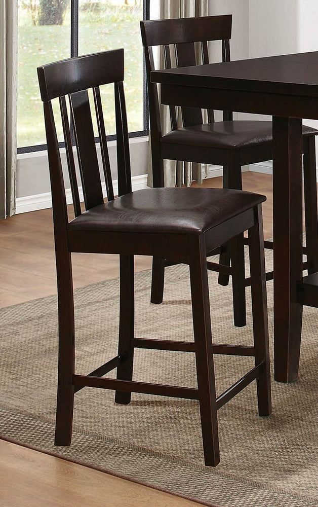 Diego 2 Warm Brown Bi-Cast Vinyl Counter Height Chairs