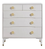 Divine White Wood 5-Drawer Chest