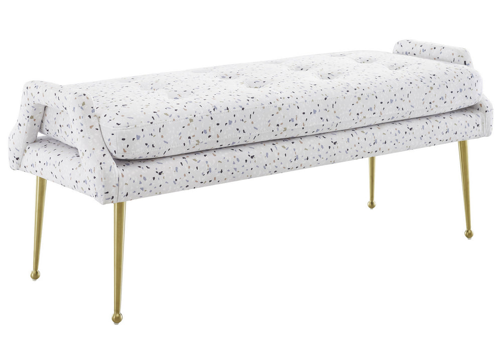 Eileen Terrazzo Velvet Bench