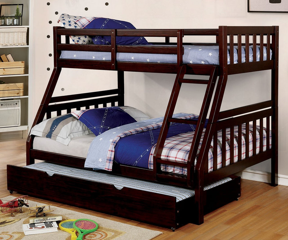 Emilie Twin/Full Bunk Bed with Trundle-Drawers