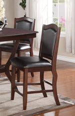 Enrica 2 Espresso Wood/Cushion Counter Height Chairs