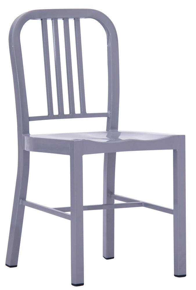 Evonne 2 Gray Metal Side Chairs