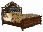 Exeter Dark Burl Wood Cal King Sleigh Bed (Oversized)