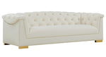 Farah Cream Velvet Sofa (Oversized)