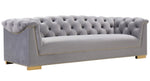 Farah Grey Velvet Sofa (Oversized)