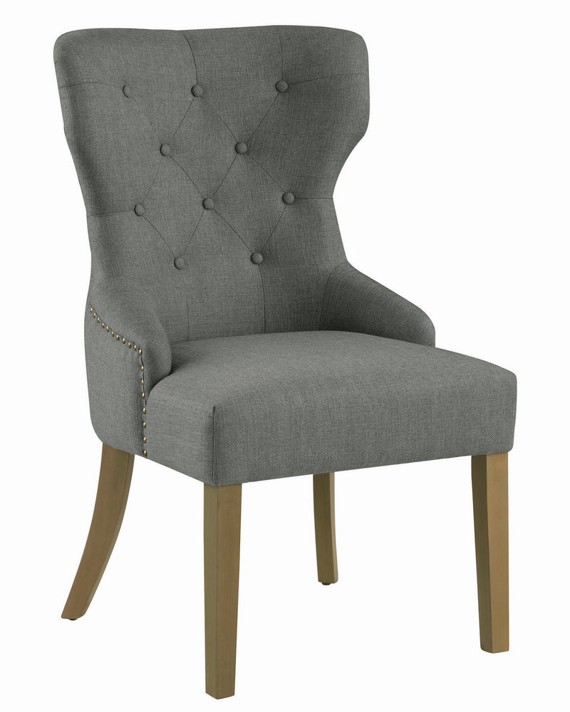 Florence Grey Fabric/Rustic Smoke Wood Side Chair