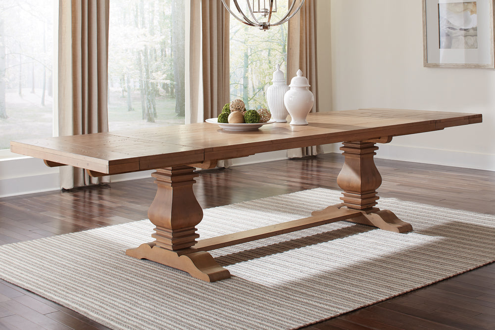 Florence Rustic Smoke Wood Dining Table (Oversized)