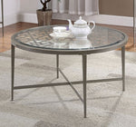 Freja Clear Glass/Steel Coffee Table w/Pattern