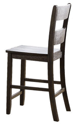 Haddie 2 Distressed Walnut Wood Counter Height Chairs