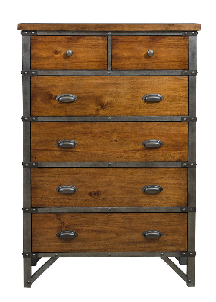 Holverson Rustic Brown Wood 6-Drawer Chest