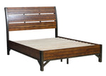Holverson Rustic Brown Wood Queen Bed