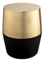 Jadra Contemporary Black & Gold Metal Stool