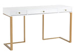 Janie White Lacquer Wood Desk