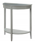 Justino Gray Wood Console Table with Bottom Shelf