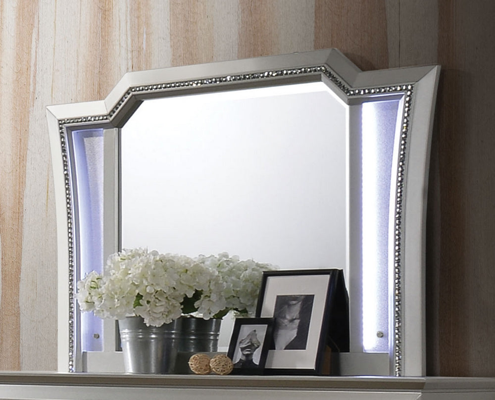 Kaitlyn Champagne Wood Frame Dresser Mirror