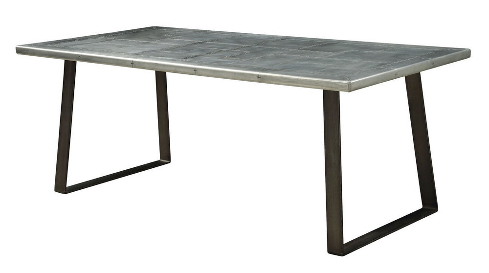 Kaylia Aluminum/Gunmetal Iron/Wood Dining Table