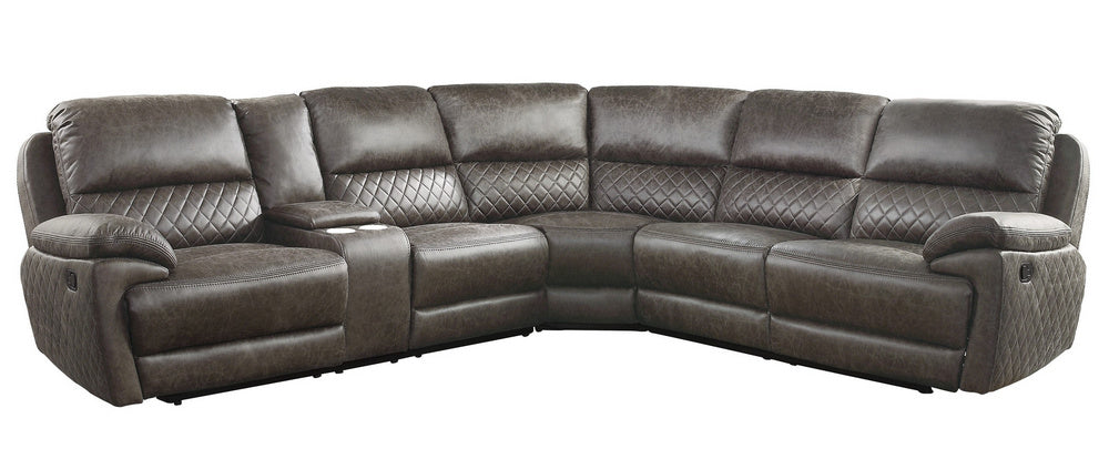 Knoxville 3-Pc Brown Manual Recliner Sectional Sofa