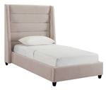 Koah Blush Velvet Twin Platform Bed