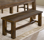 Kristen Rustic Oak Wood Dining Bench