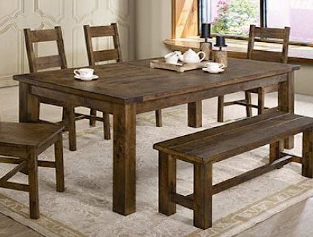 Kristen Rustic Oak Wood Dining Table