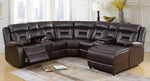 Leona 5-Pc Dark Brown RAF Manual Recliner Sectional