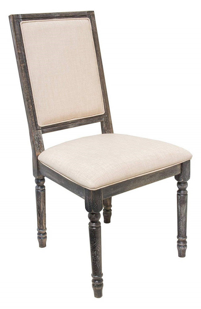 Lisa 2 Taupe Fabric/Wood Side Chairs