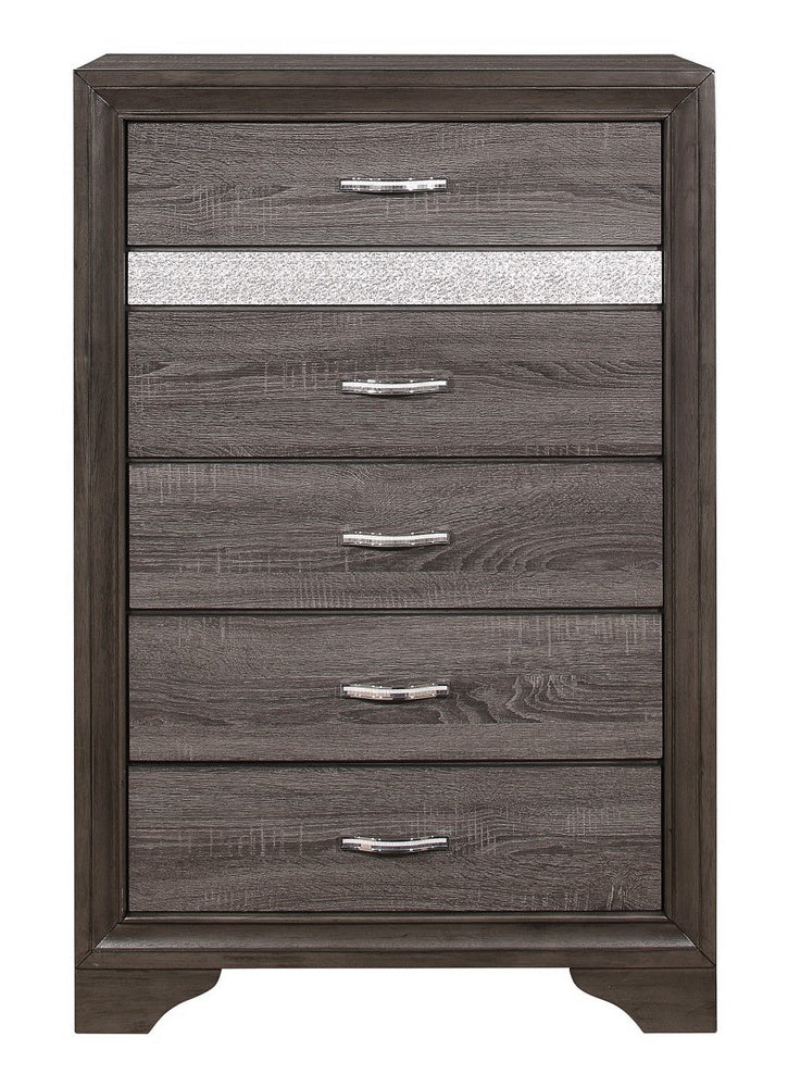 Luster Gray Wood Chest with Jewelry Drawer