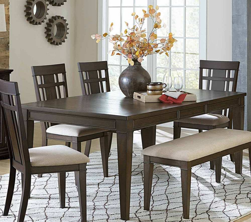 Makah Dark Brown Wood Extendable Dining Table