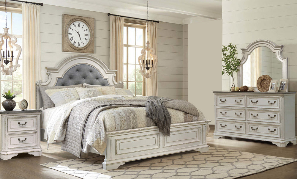 Marcelyn 4-Pc White Wood King Bedroom Set