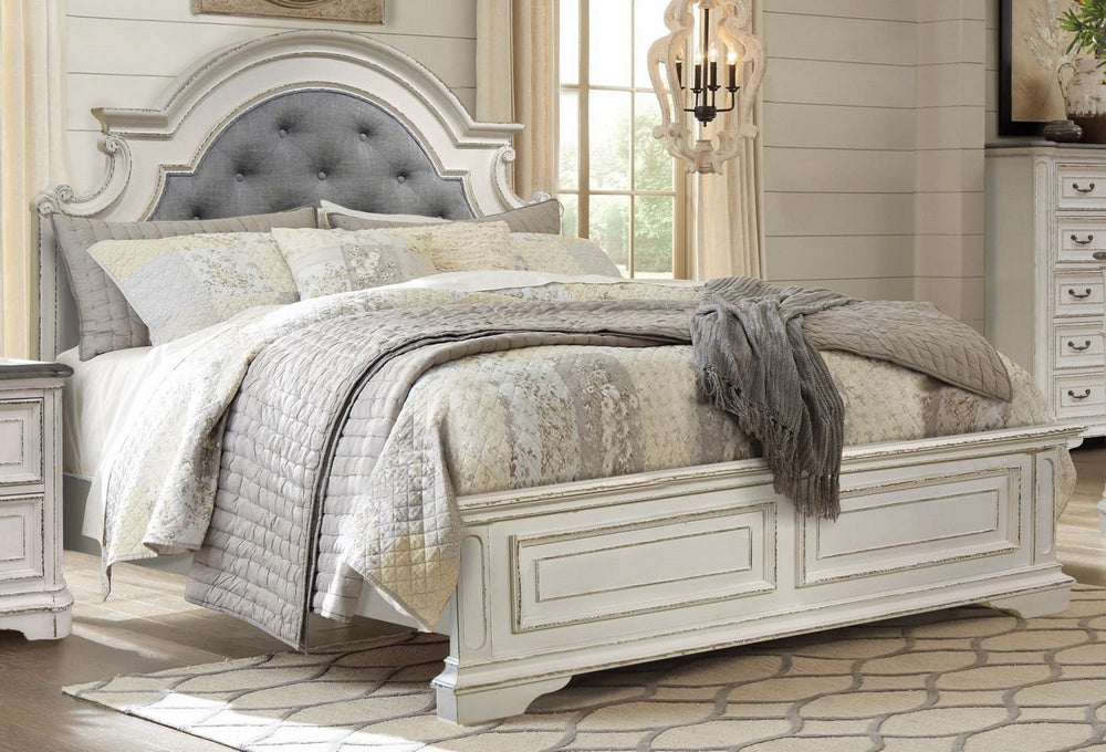 Marcelyn White Wood Queen Bed