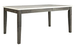 Merel Gray Oak Marble/Wood Rectangular Dining Table