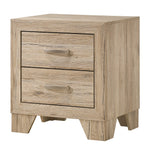 Miquell Rustic Natural Finish Wood 2-Drawer Nightstand