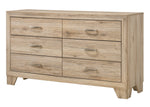 Miquell Rustic Natural Finish Wood 6-Drawer Dresser